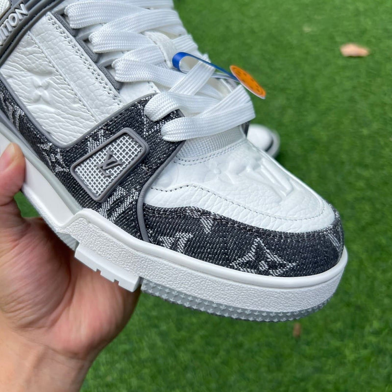 Louis Vuitton Trainer Monogram Denim Grey White