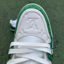 Louis Vuitton Trainer Green Monogram Denim White
