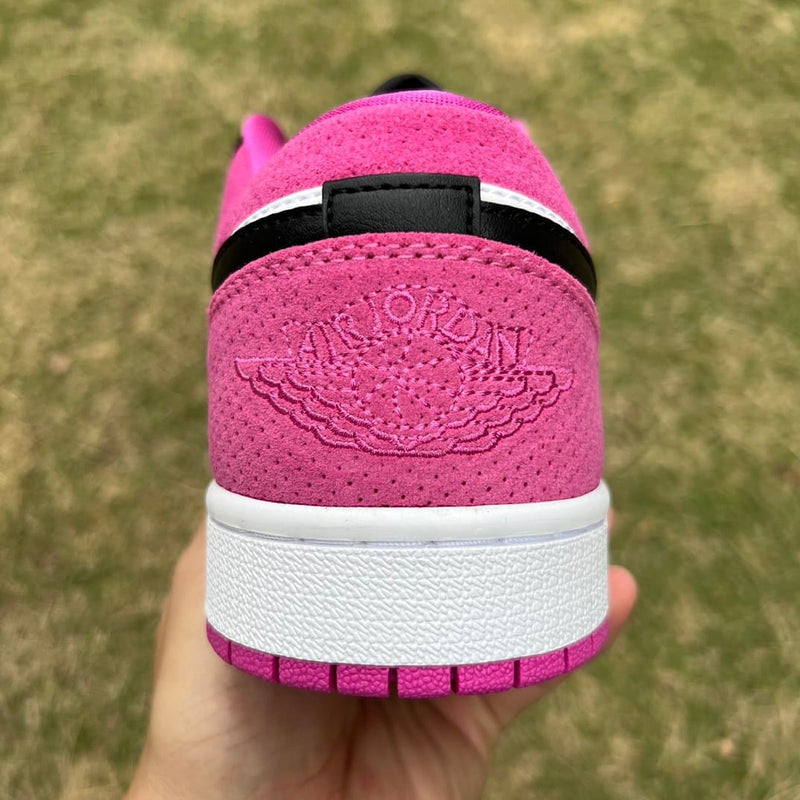 Air Jordan 1 Low Black Active Fuchsia