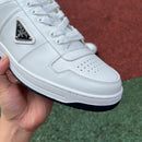 Prada Downtown Low Top Sneakers Leather White White Black