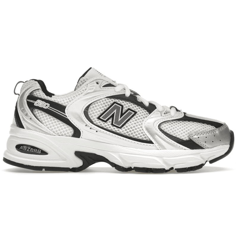 New Balance 530 White Silver Metallic Black