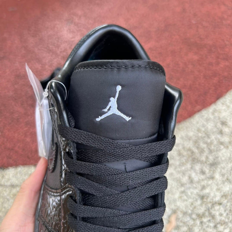 Air Jordan 1 Low SE Patent Elephant Black