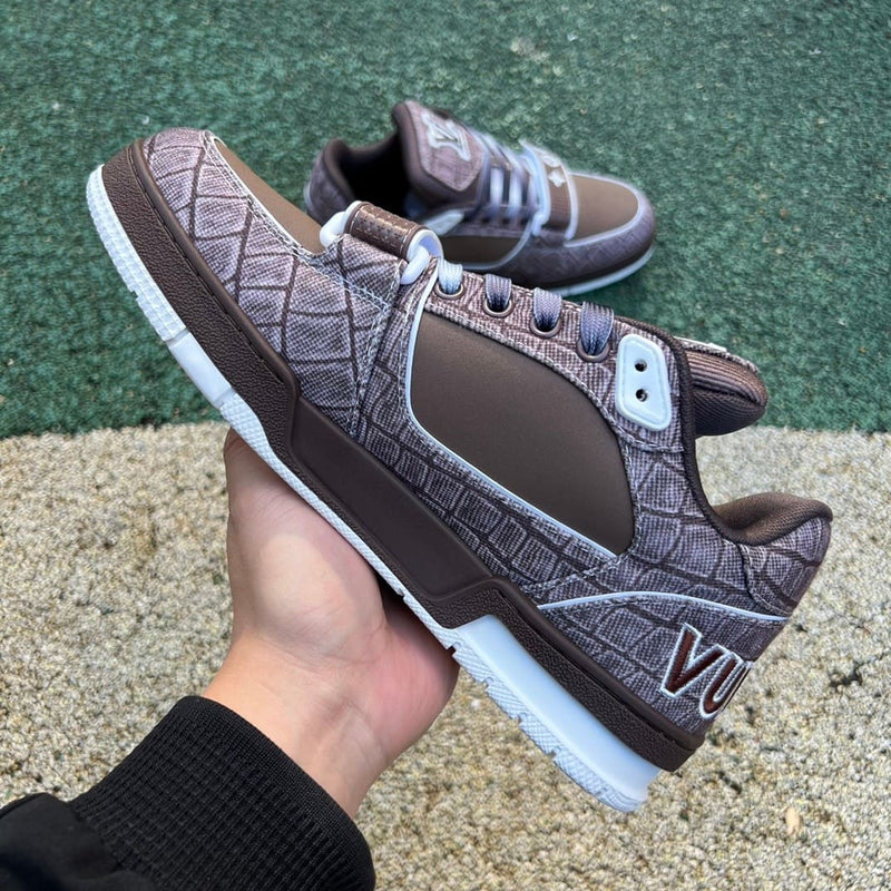 Louis Vuitton LV Trainer Mocha Brown Crocodile