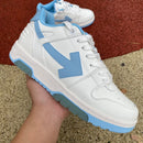 OFF-WHITE Out Of Office OOO 30 MM Low Tops White Light Blue