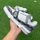 Louis Vuitton Trainer Monogram Denim Grey White