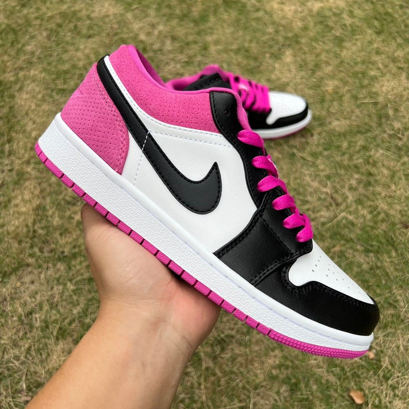 Air Jordan 1 Low Black Active Fuchsia