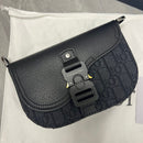 Bolsa mensageiro Jacquard Dior Oblique Black
