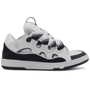 Lanvin Leather Curb White Navy Blue