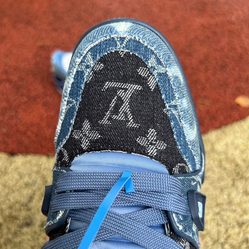 Louis Vuitton LV Trainer Blue Patchwork Monogram Denim