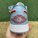 Air Jordan 1 Low Blue Whisper Dune Red