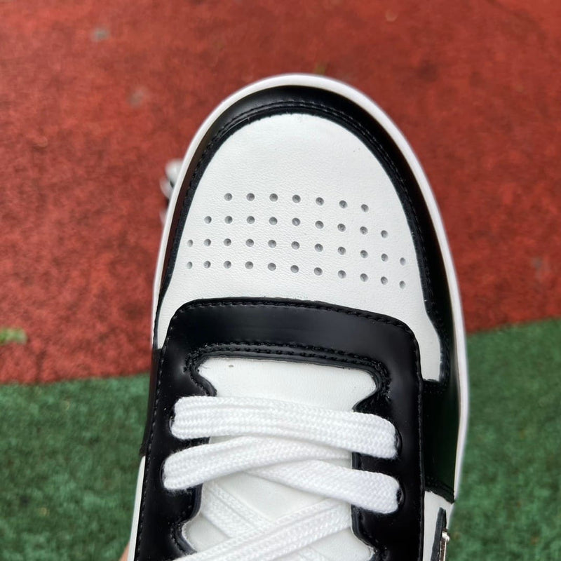 Prada Downtown Low Top Sneakers Leather White Black