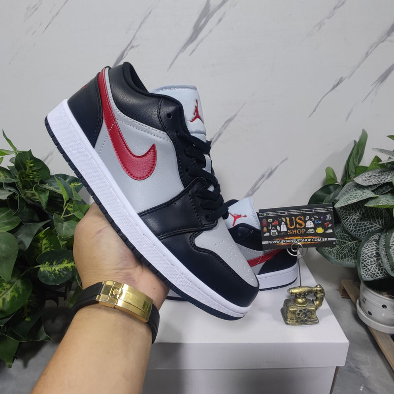 Air Jordan 1 Low Wolf Grey Gym Red