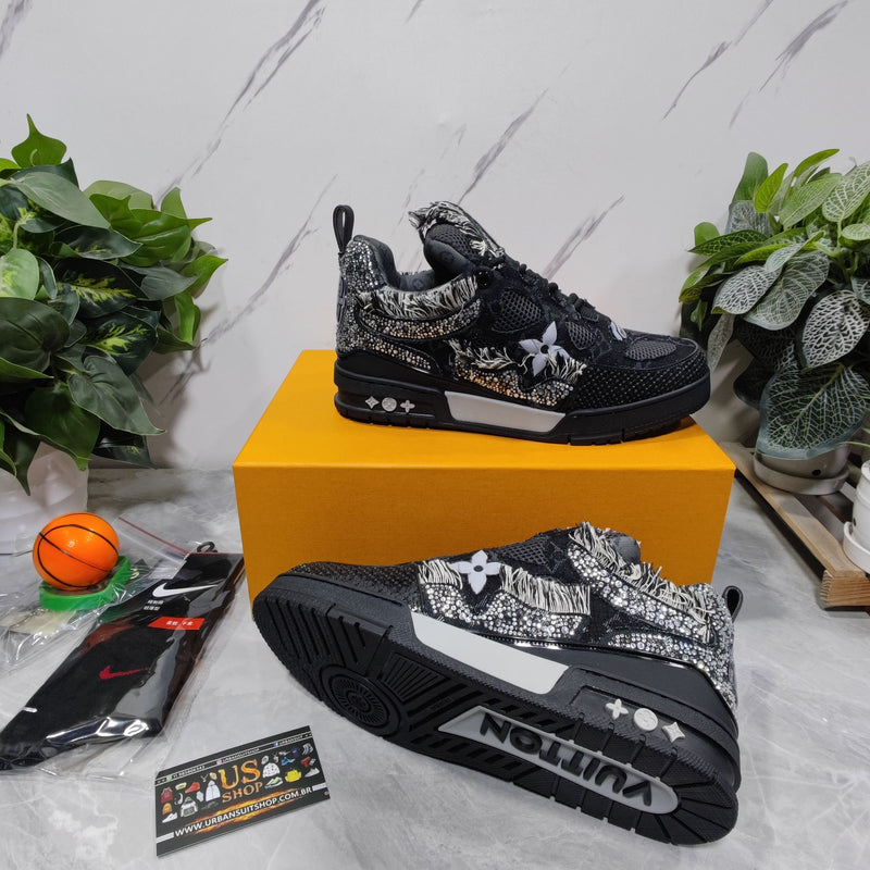 Louis Vuitton Skate Trainer Black Swarovski Monogran