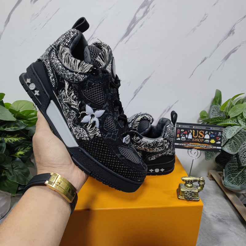 Louis Vuitton Skate Trainer Black Swarovski Monogran