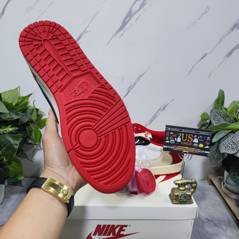 Air Jordan 1 low Travis Scott x Fragment "Red"