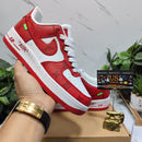 Louis Vuitton Nike Air Force 1 Low By Virgil Abloh White Red