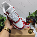 Louis Vuitton Nike Air Force 1 Low By Virgil Abloh White Red