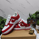 Louis Vuitton Nike Air Force 1 Low By Virgil Abloh White Red