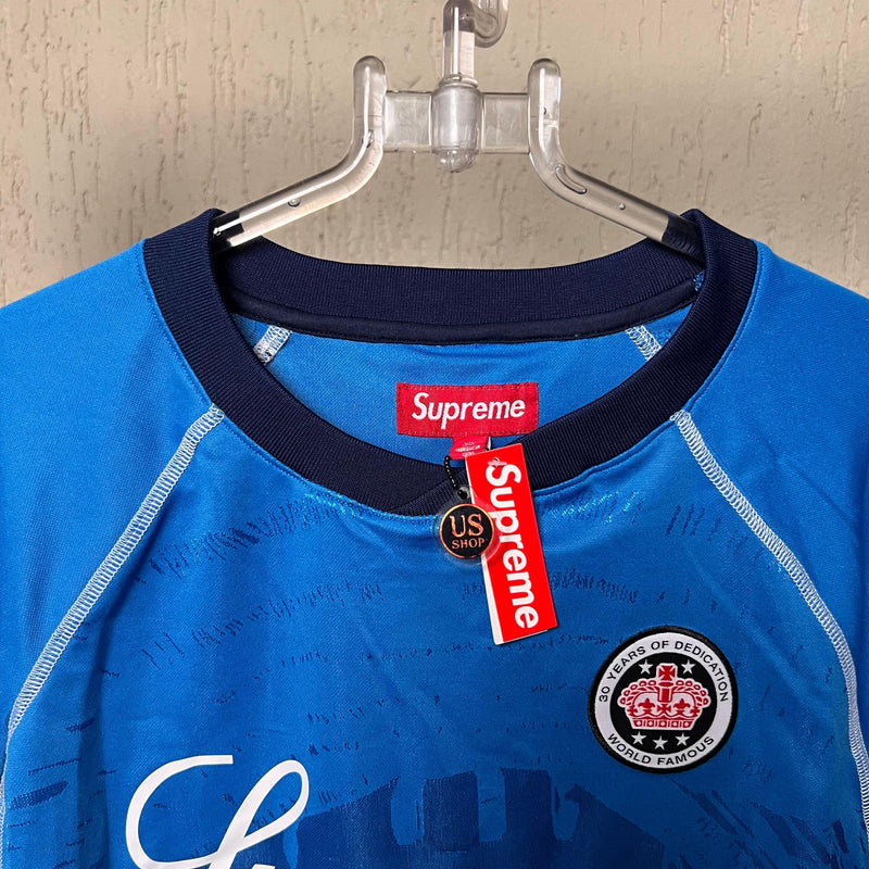 新品　supreme Jacquard Soccer Jersey bule Supreme Jacquard Soccer Jersey Blue | Senikersku