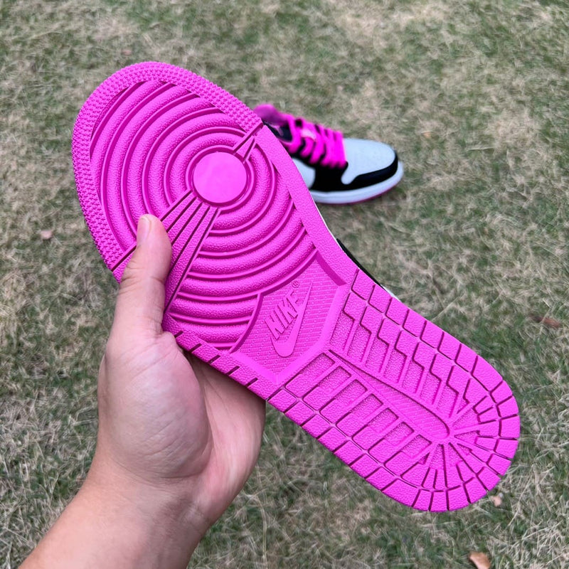 Air Jordan 1 Low Black Active Fuchsia