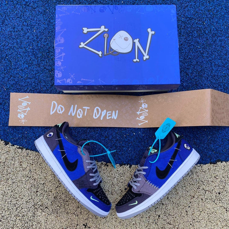 Air Jordan 1 Retro Low Zion Williamson 'Voodoo' Blue