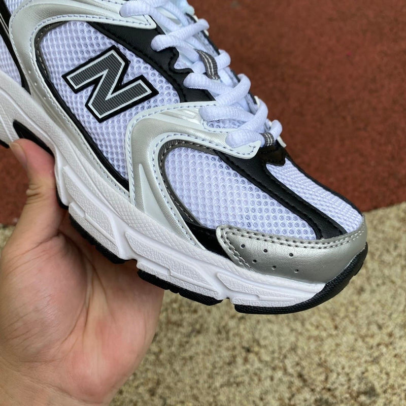 New Balance 530 White Silver Metallic Black