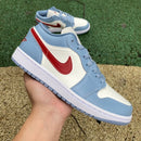 Air Jordan 1 Low Blue Whisper Dune Red