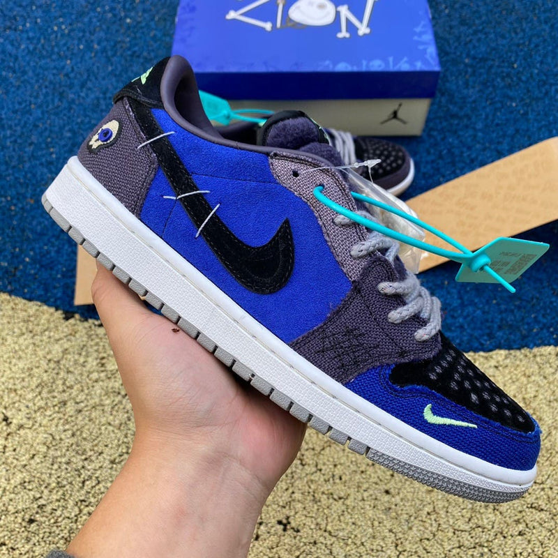 Air Jordan 1 Retro Low Zion Williamson 'Voodoo' Blue