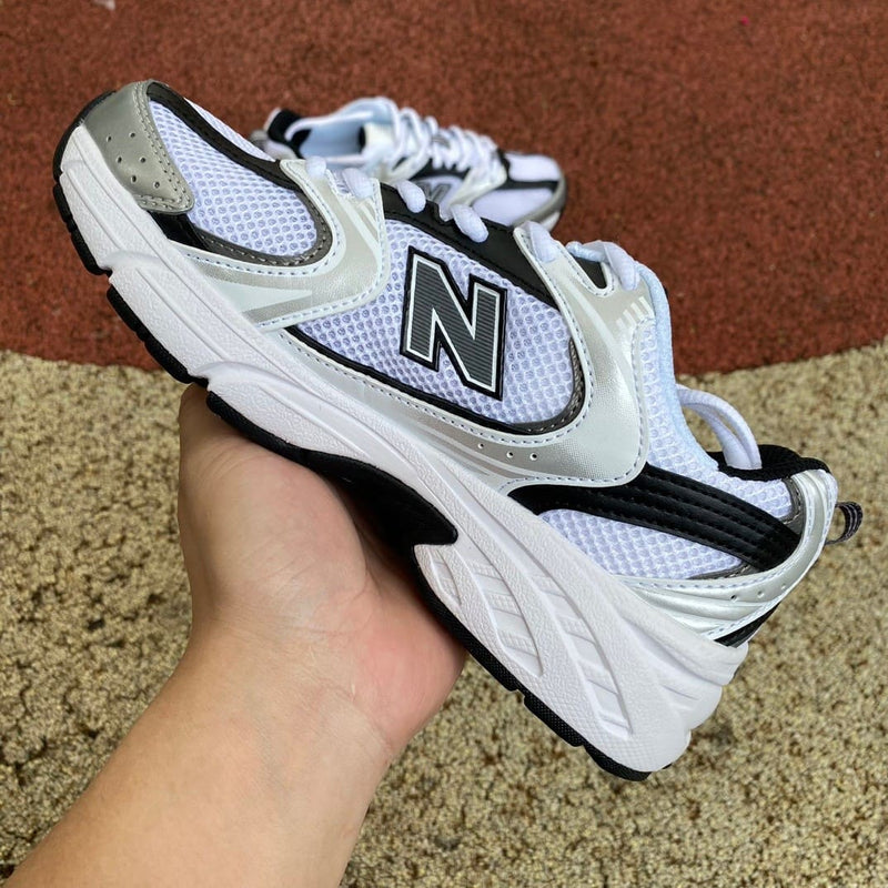 New Balance 530 White Silver Metallic Black