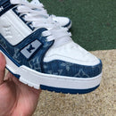 Louis Vuitton LV Trainer Monogram Denim White Blue