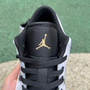 Air Jordan 1 Low White Black Metallic Gold Swoosh