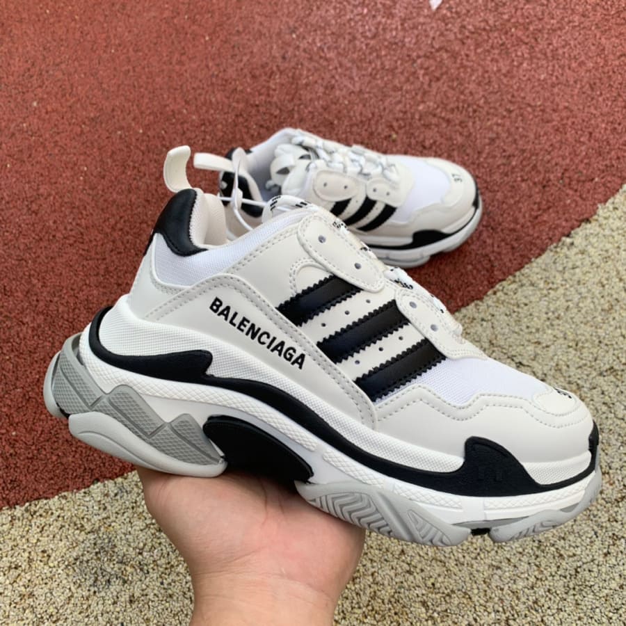 Balenciaga x adidas Triple S White Black