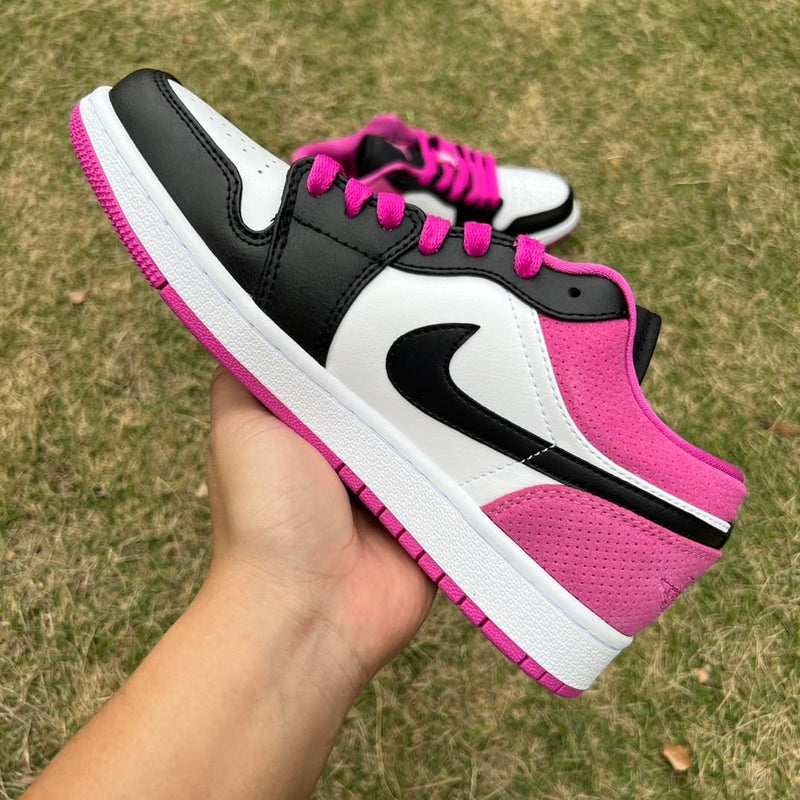 Air Jordan 1 Low Black Active Fuchsia