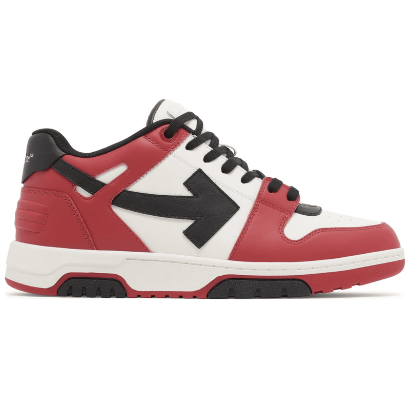 OFF-WHITE Out Of Office OOO Low Tops Red Black