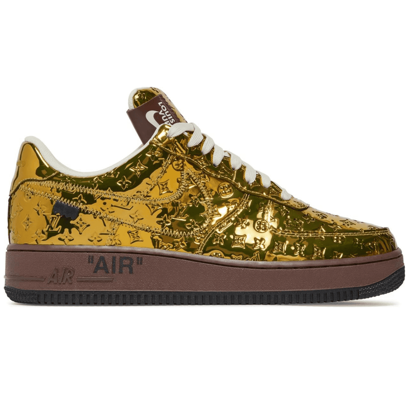 Louis Vuitton Nike Air Force 1 Low By Virgil Abloh Metallic Gold