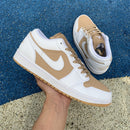 Air Jordan 1 Low Tan White