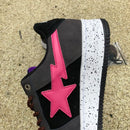 A Bathing Ape Bape Sta Black Grey Pink Suede