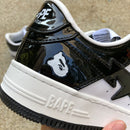 A Bathing Ape Bape Sta Patent Leather Black White
