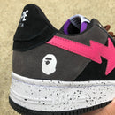 A Bathing Ape Bape Sta Black Grey Pink Suede