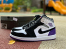 Air Jordan 1 Mid Purple black Suede