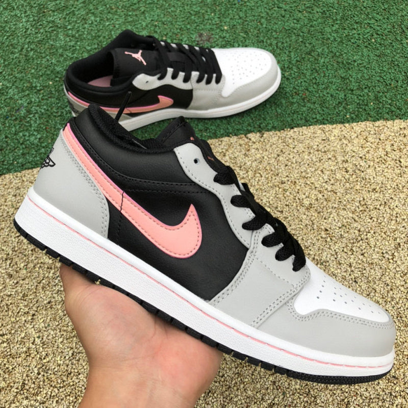 Air Jordan 1 Low Black Grey Pink