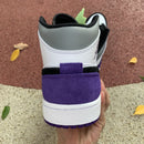 Air Jordan 1 Mid Purple black Suede