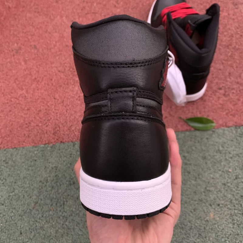 Air Jordan 1 Retro High Black Satin Gym Red