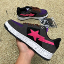 A Bathing Ape Bape Sta Black Grey Pink Suede