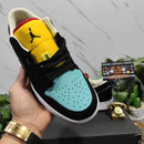 Air Jordan 1 Low Black Aurora Green Laser Orange