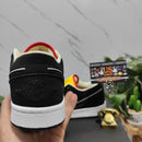 Air Jordan 1 Low Black Aurora Green Laser Orange