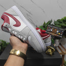 Air Jordan 1 Low SE Light Smoke Grey Gym Red