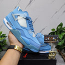 Air Jordan 4 Retro Off-White Cream Blue