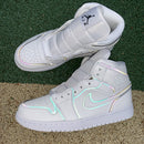 Air Jordan 1 Mid Iridescent Reflective "White"