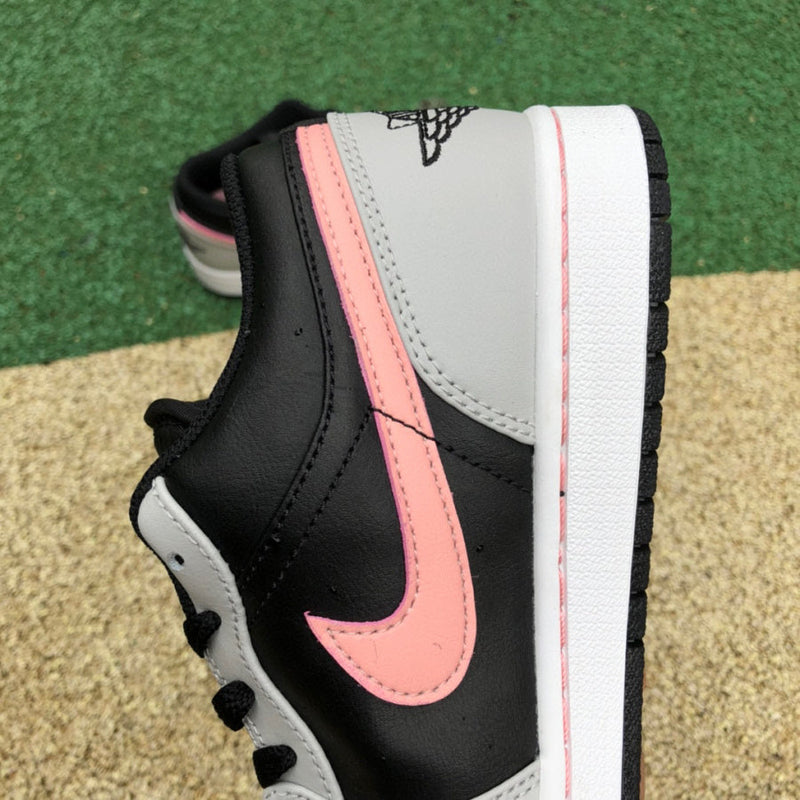 Air Jordan 1 Low Black Grey Pink